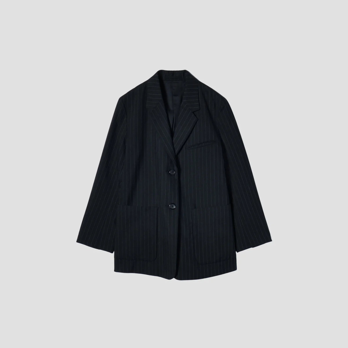 STRIPE WOOL PLAINWEAVE JACKET