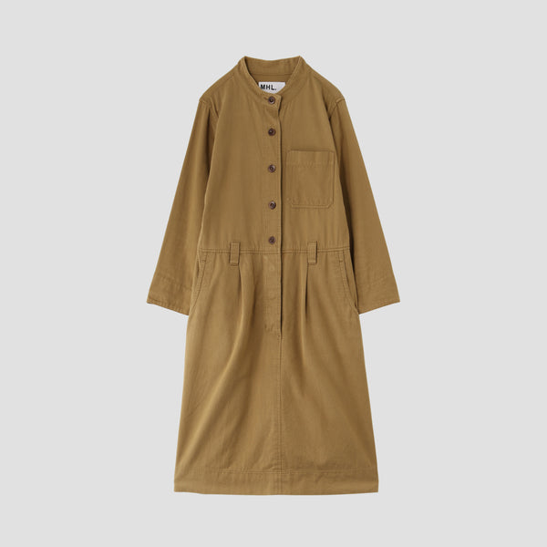 TWISTED YARN COTTON TWILL DRESS