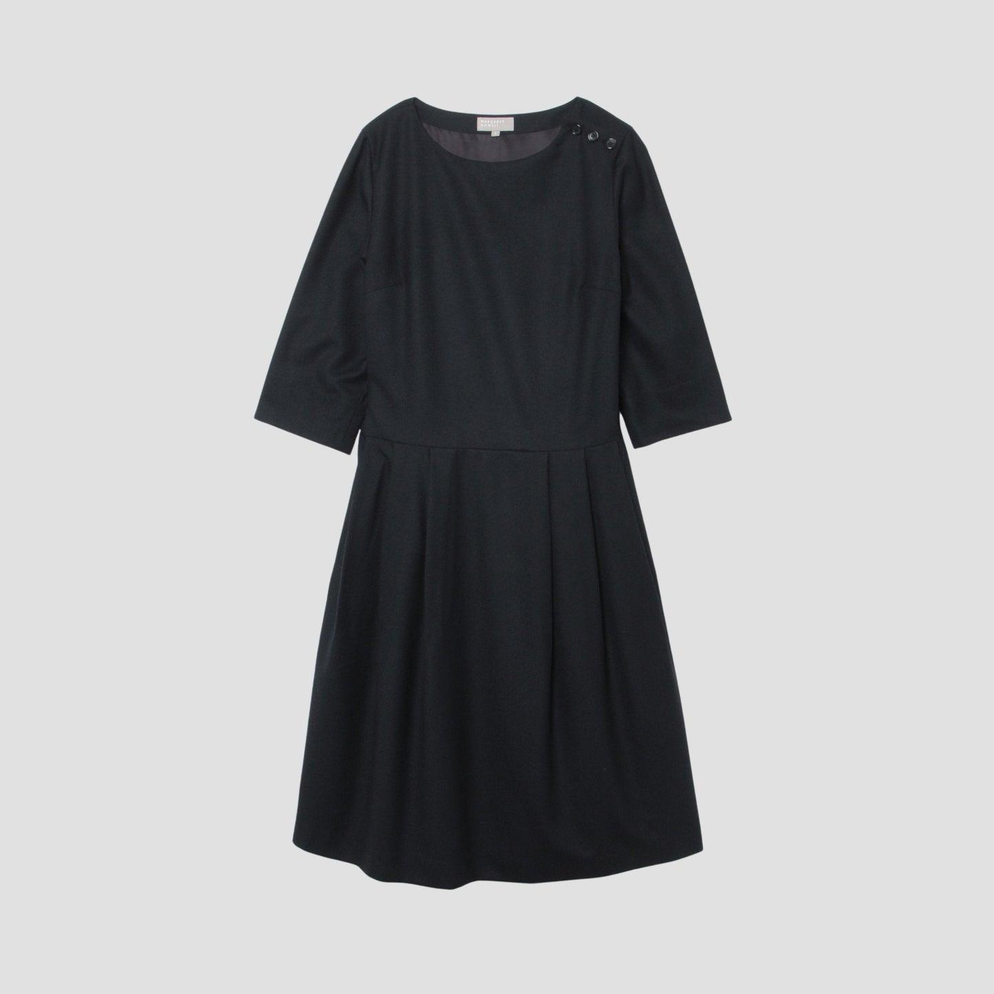BLACK FLANNEL DRESS