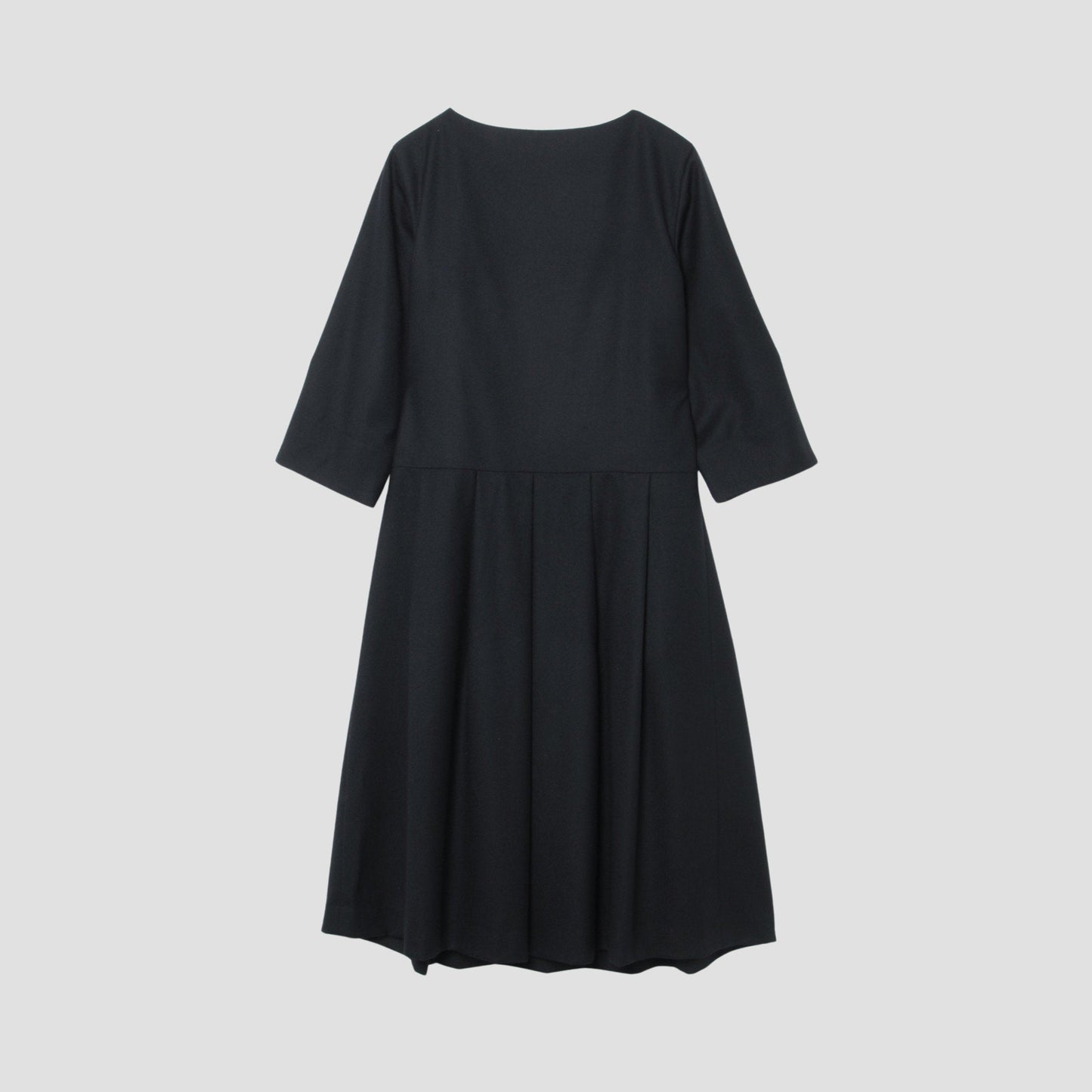 BLACK FLANNEL DRESS