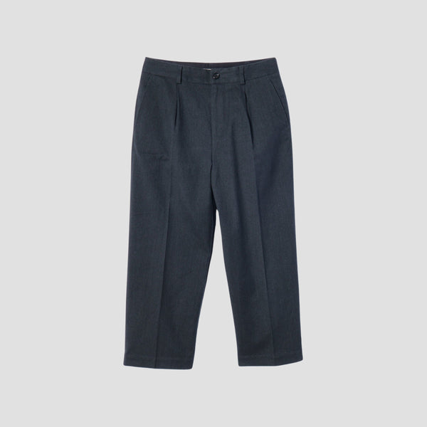 BRUSHED COTTON WOOL TROUSERS