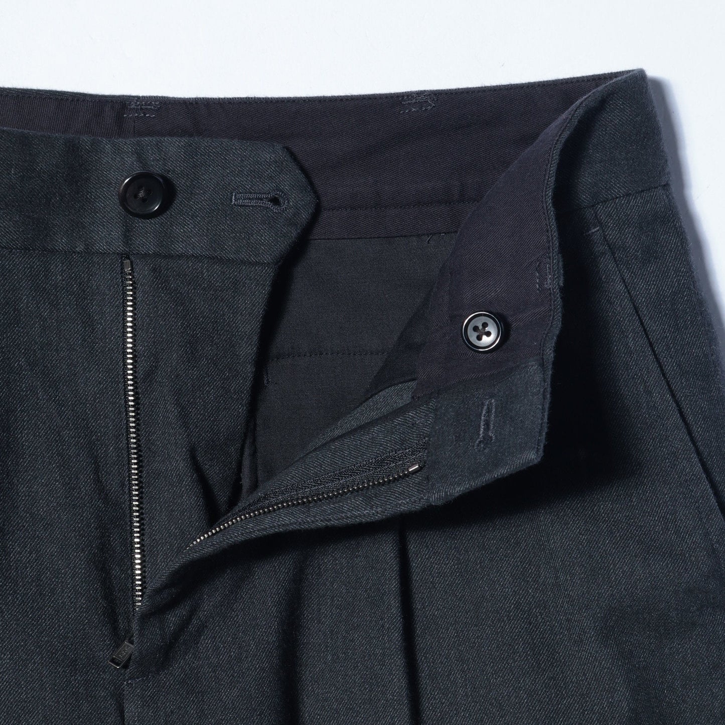 BRUSHED COTTON WOOL TROUSERS
