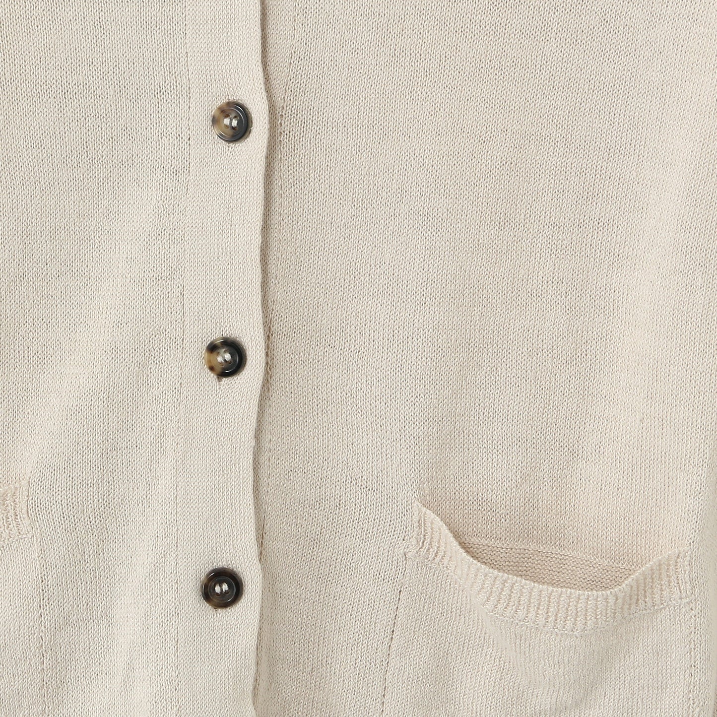 TWISTED LINEN COTTON CARDIGAN KNIT