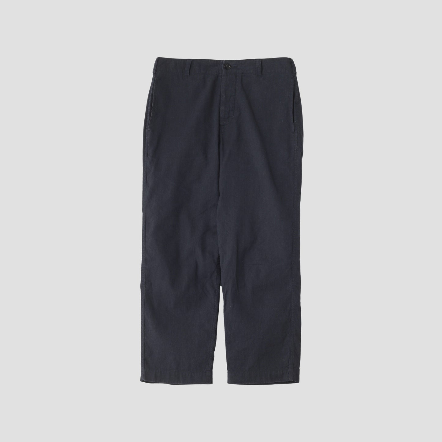 LINEN COTTON CANVAS TROUSERS