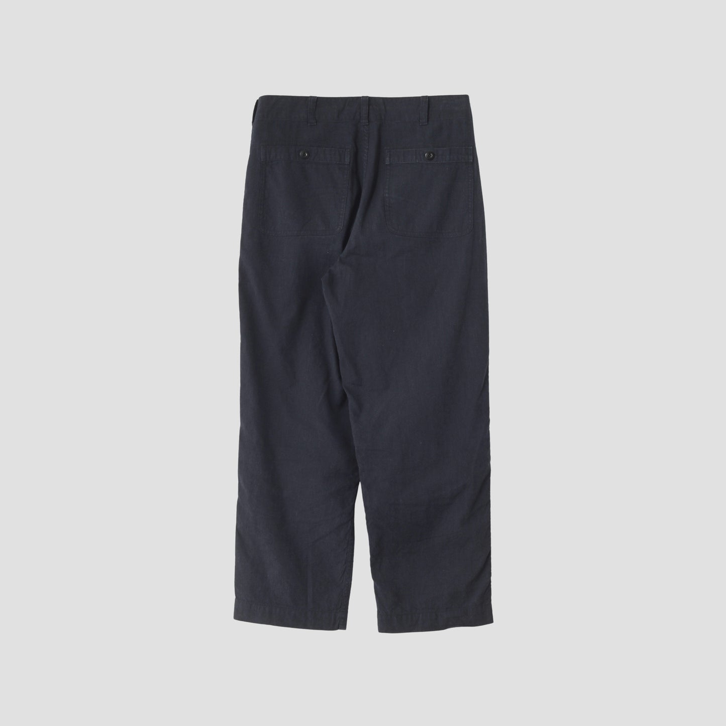 LINEN COTTON CANVAS TROUSERS