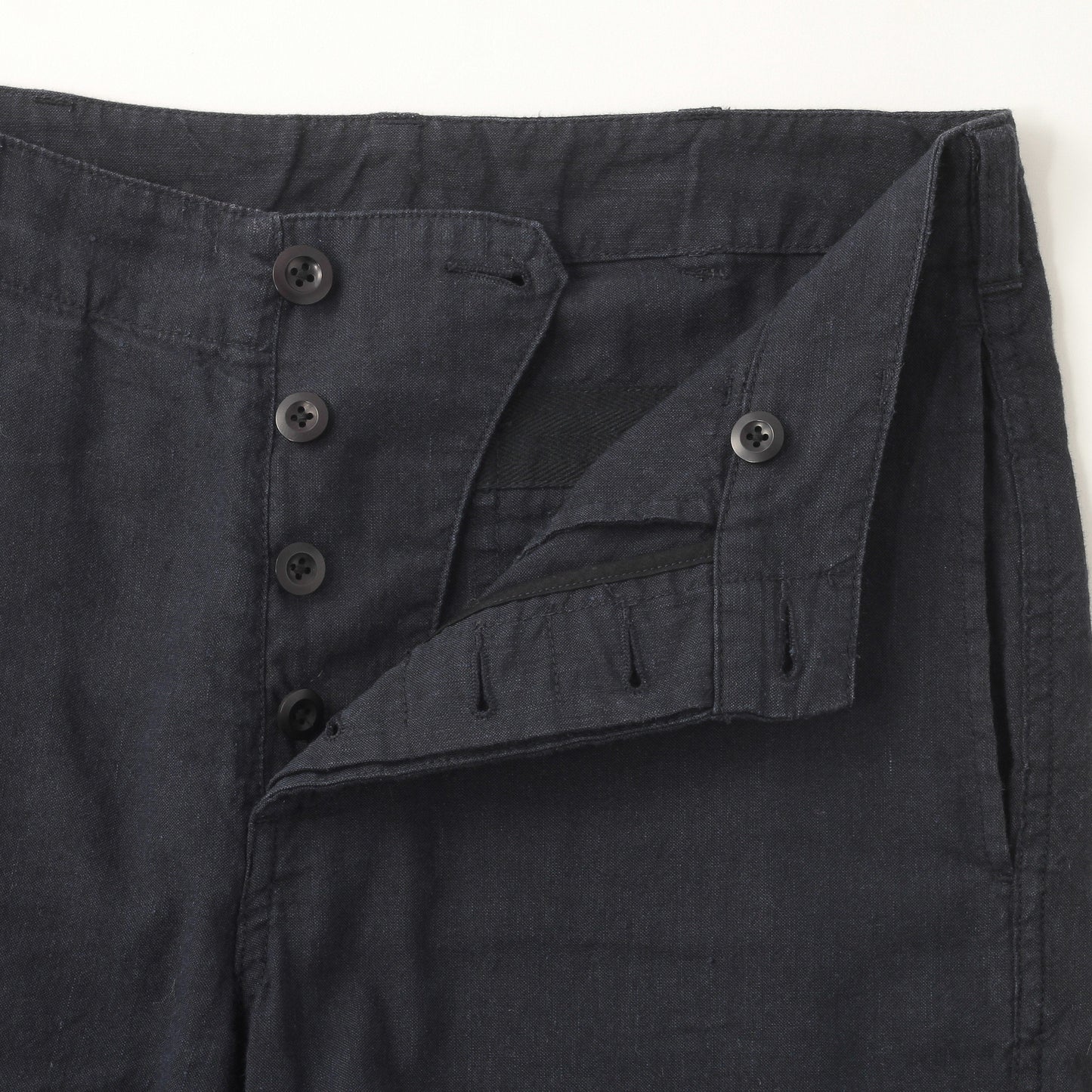 LINEN COTTON CANVAS TROUSERS