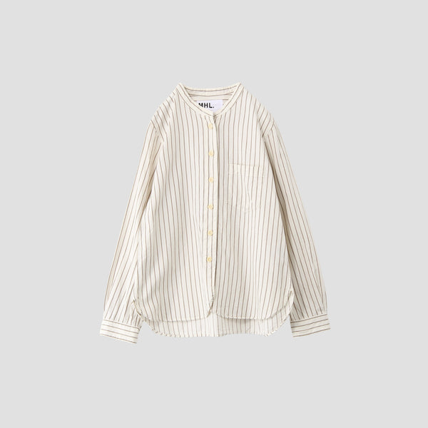 COTTON WOOL STRIPE SHIRT