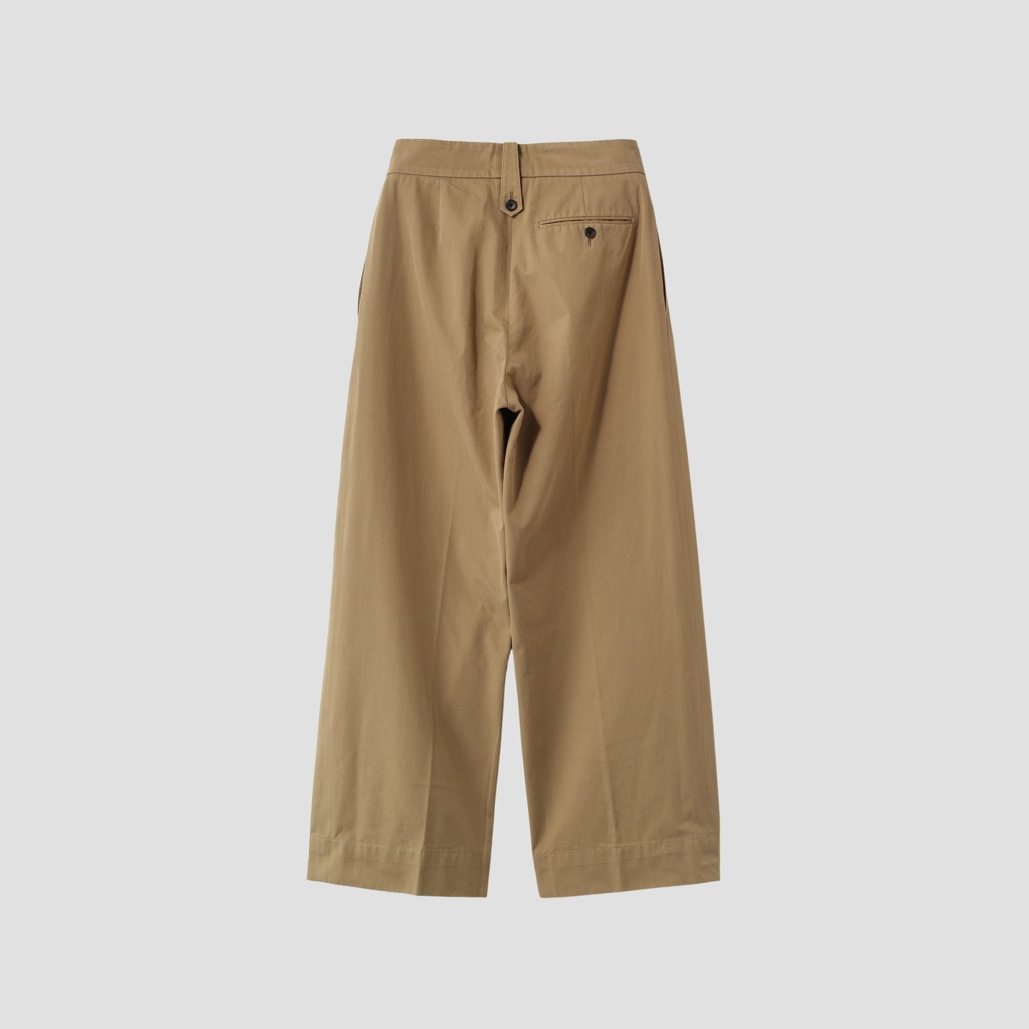 HIGH DENSE LINEN TWILL TROUSERS