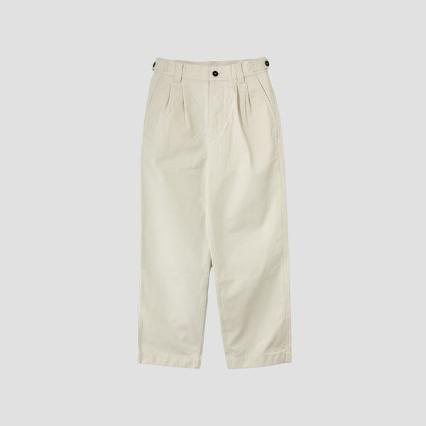 BRUSHED CHINO COTTON TROUSERS