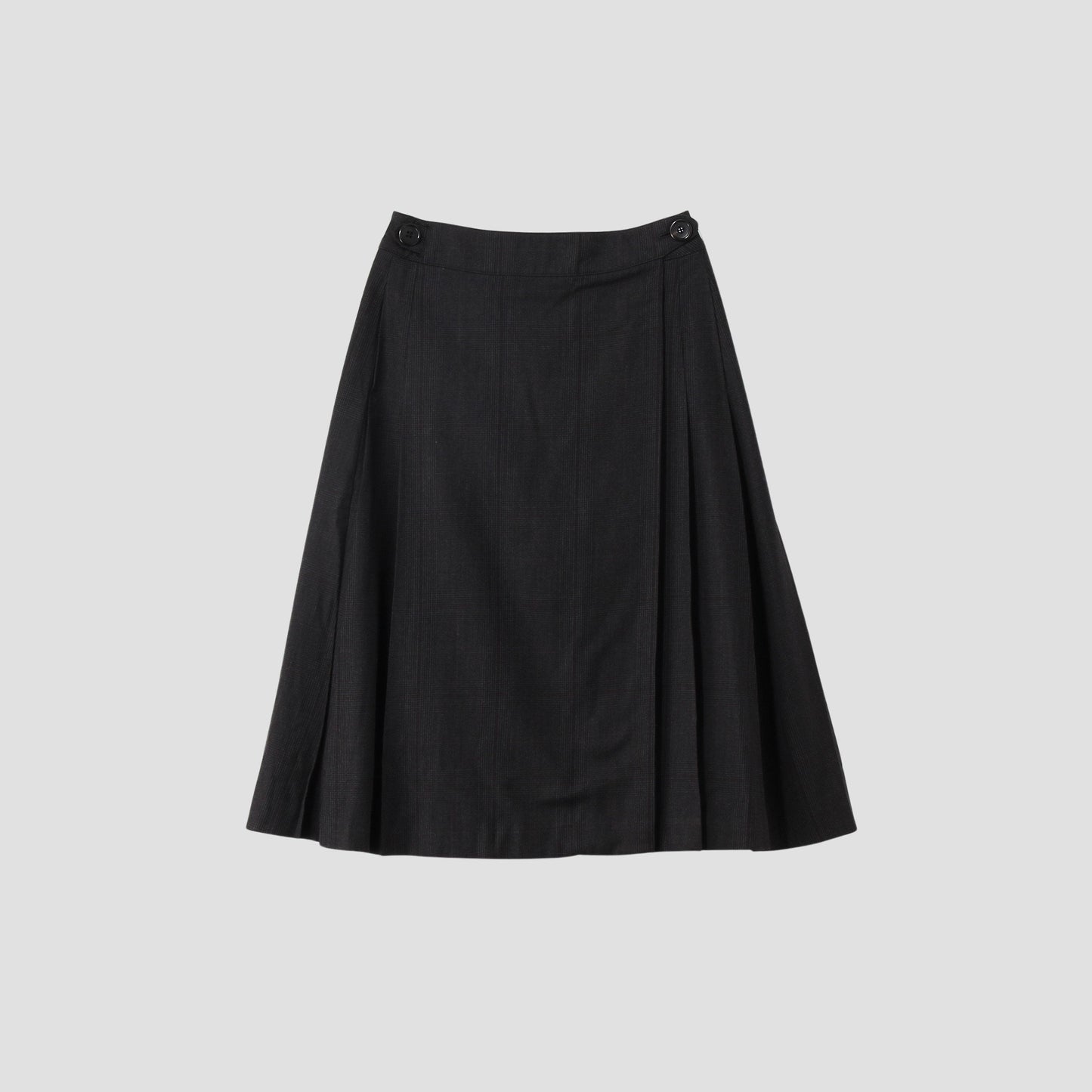 LARGE CHECK WOOL COTTON SKIRT