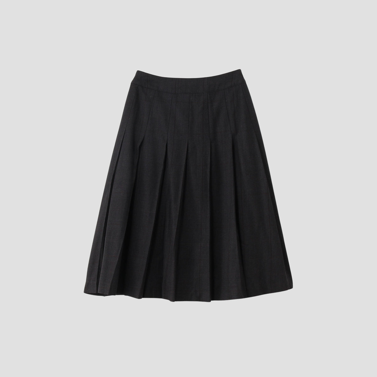 LARGE CHECK WOOL COTTON SKIRT