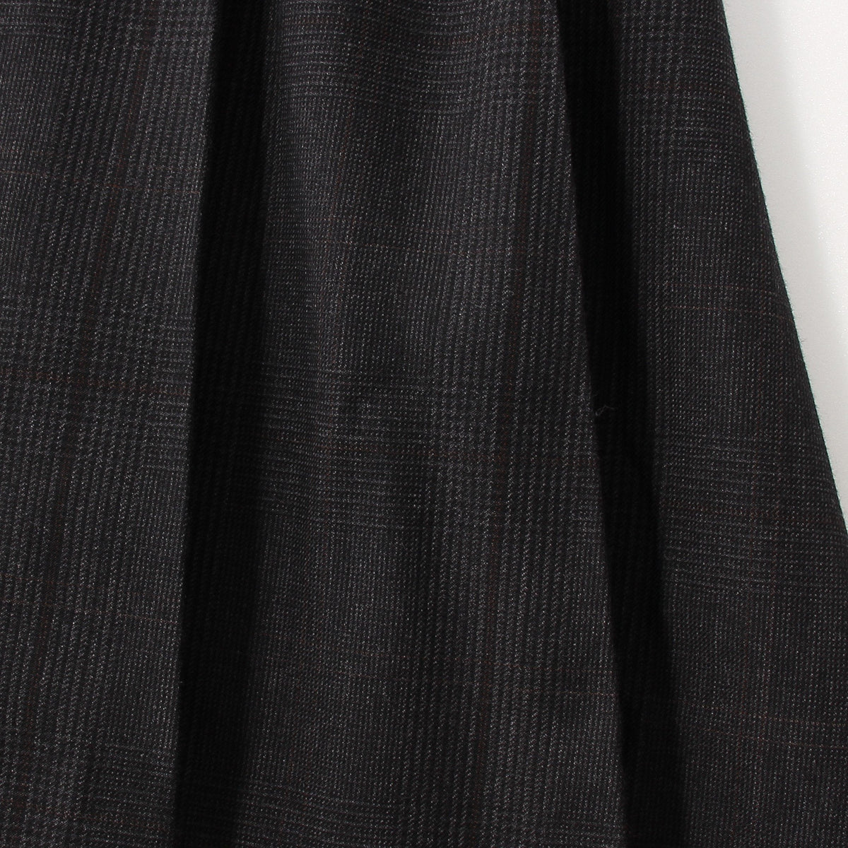 LARGE CHECK WOOL COTTON SKIRT