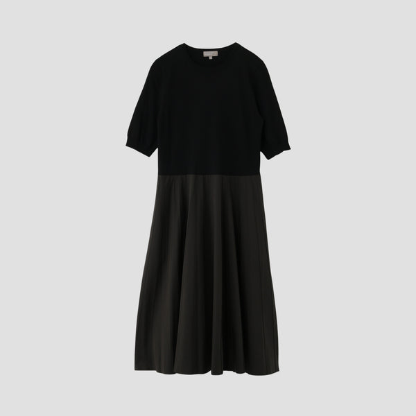COTTON SILK POPLIN DRESS