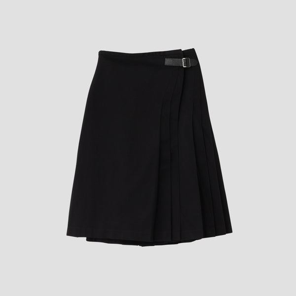 COTTON SILK POPLIN SKIRT