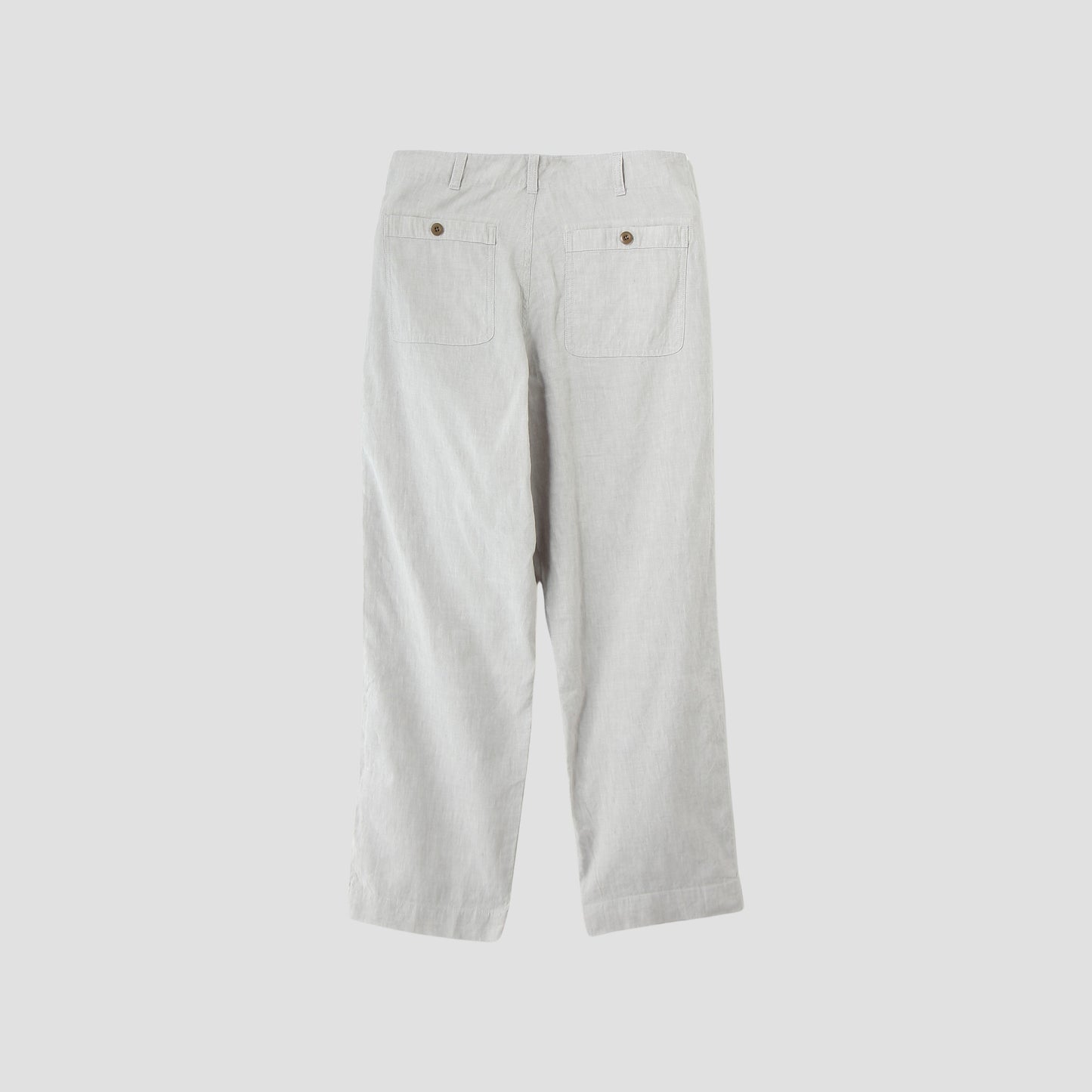 LINEN COTTON CANVAS TROUSERS