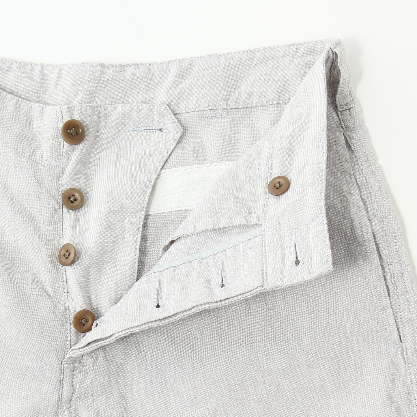 LINEN COTTON CANVAS TROUSERS