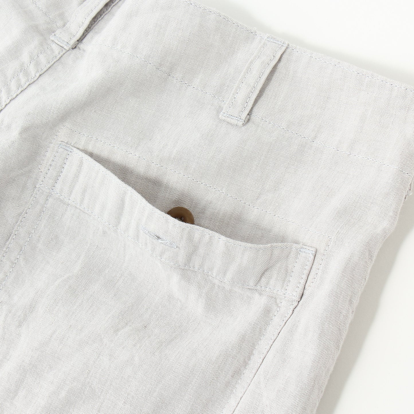 LINEN COTTON CANVAS TROUSERS