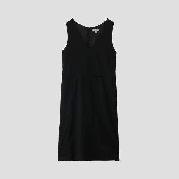 MILLED WOOL TWILL DRESS