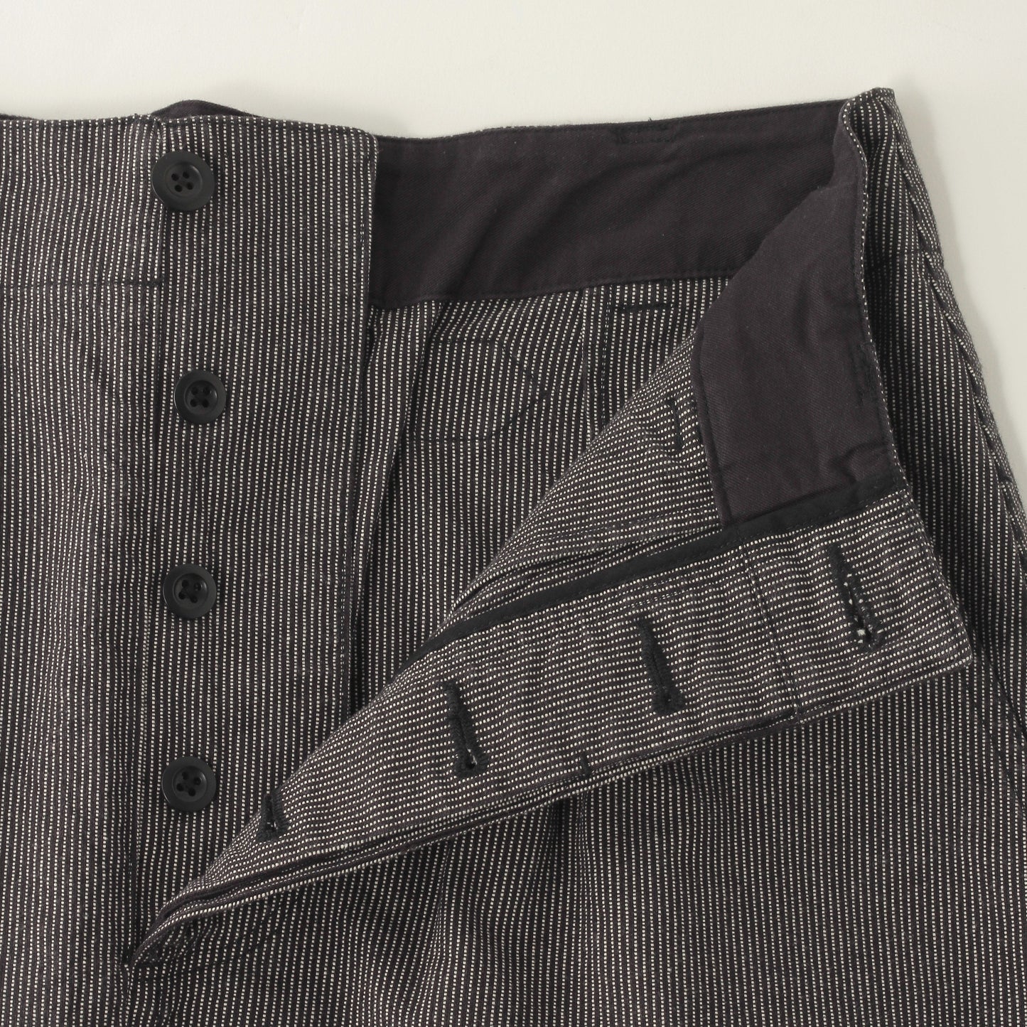 WORKWEAR STRIPE COTTON LINEN SKIRT