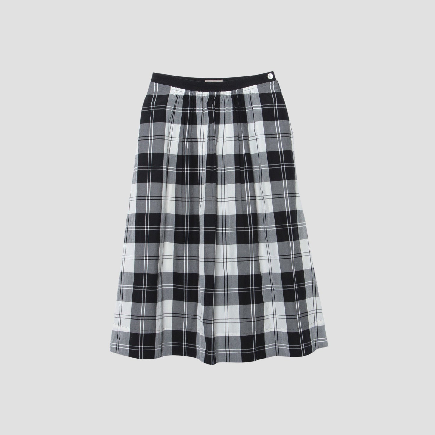 MONO CHECK SILK COTTON SKIRT