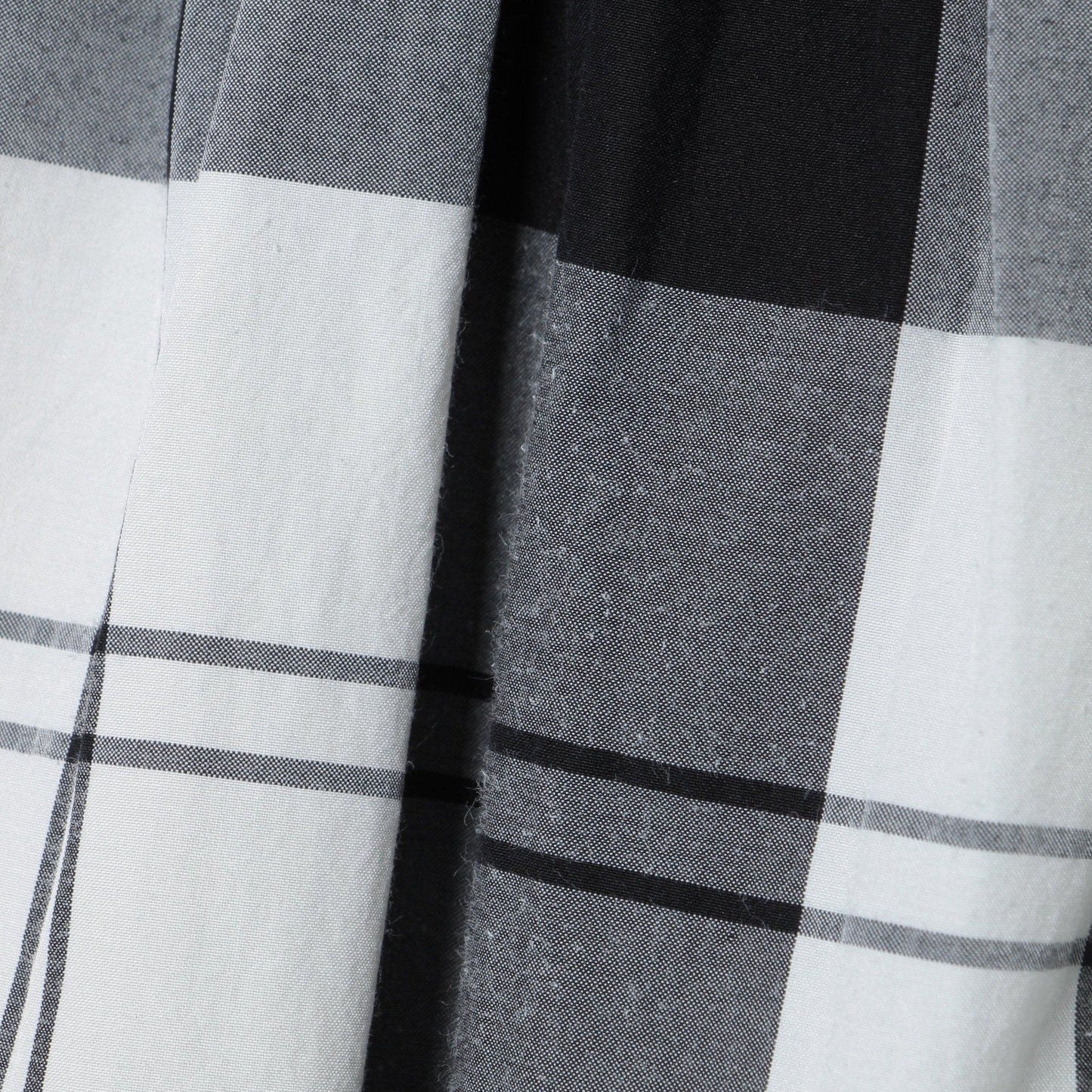 MONO CHECK SILK COTTON SKIRT