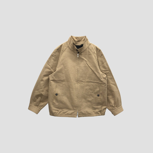 COTTON LINEN PLAIN WEAVE BLOUSON