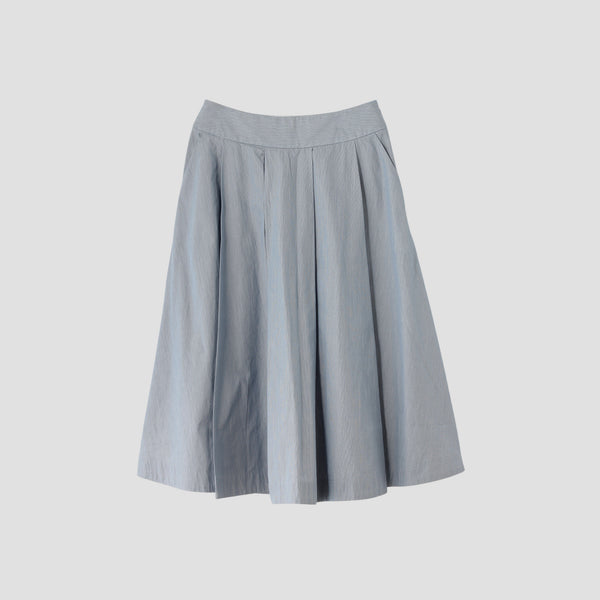 HAIRLINE STRIPE COTTON SKIRT