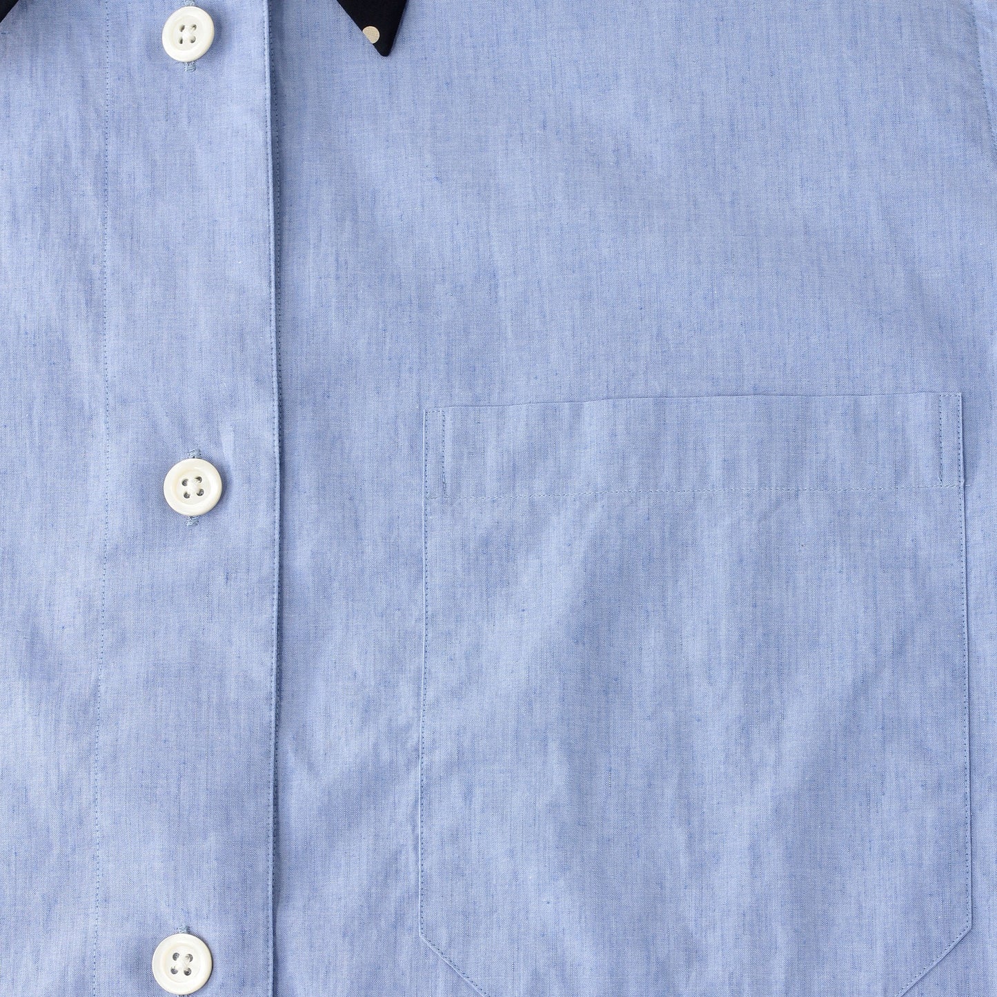 COTTON LINEN CHAMBRAY SHIRT