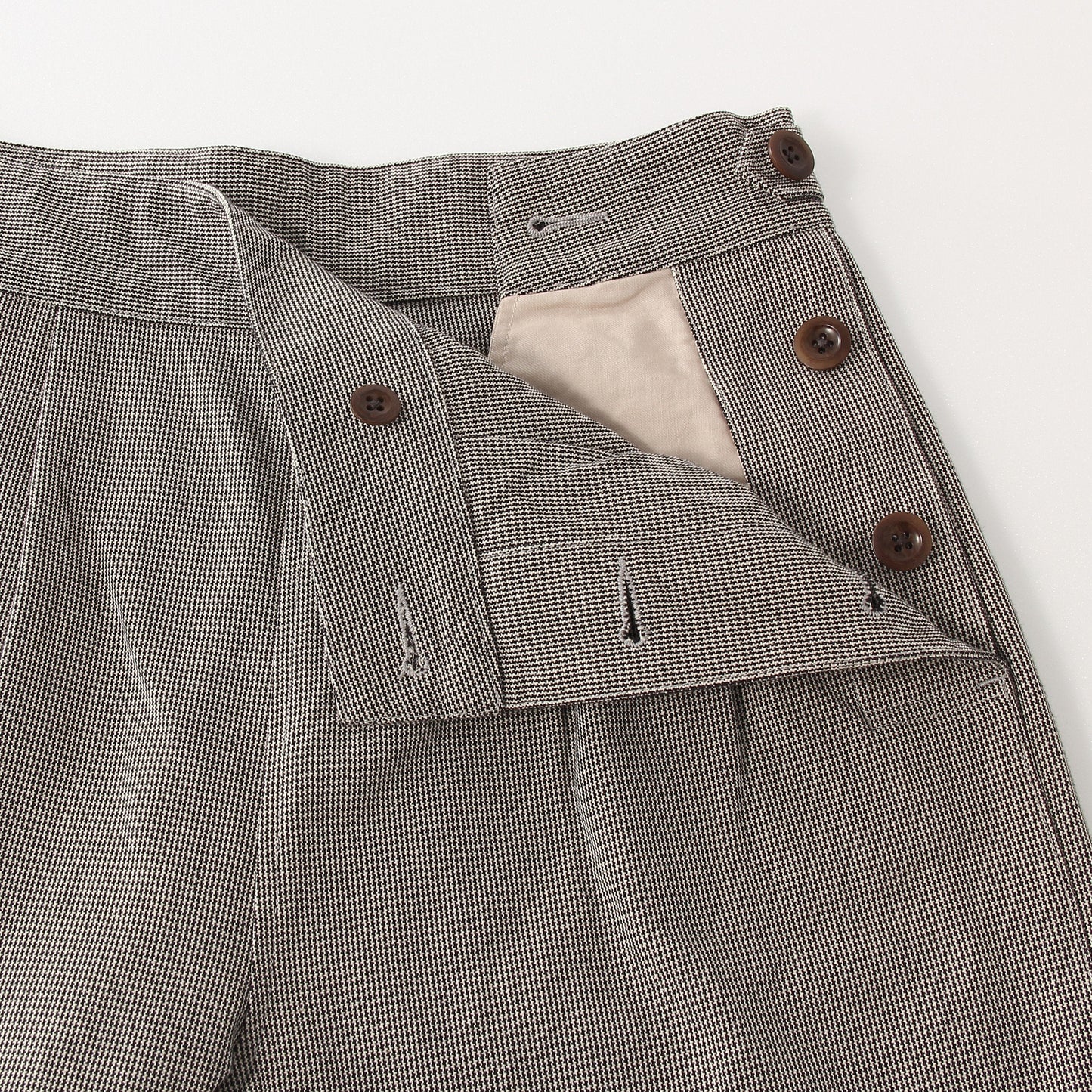 CHEF CHECK COTTON WOOL TROUSERS