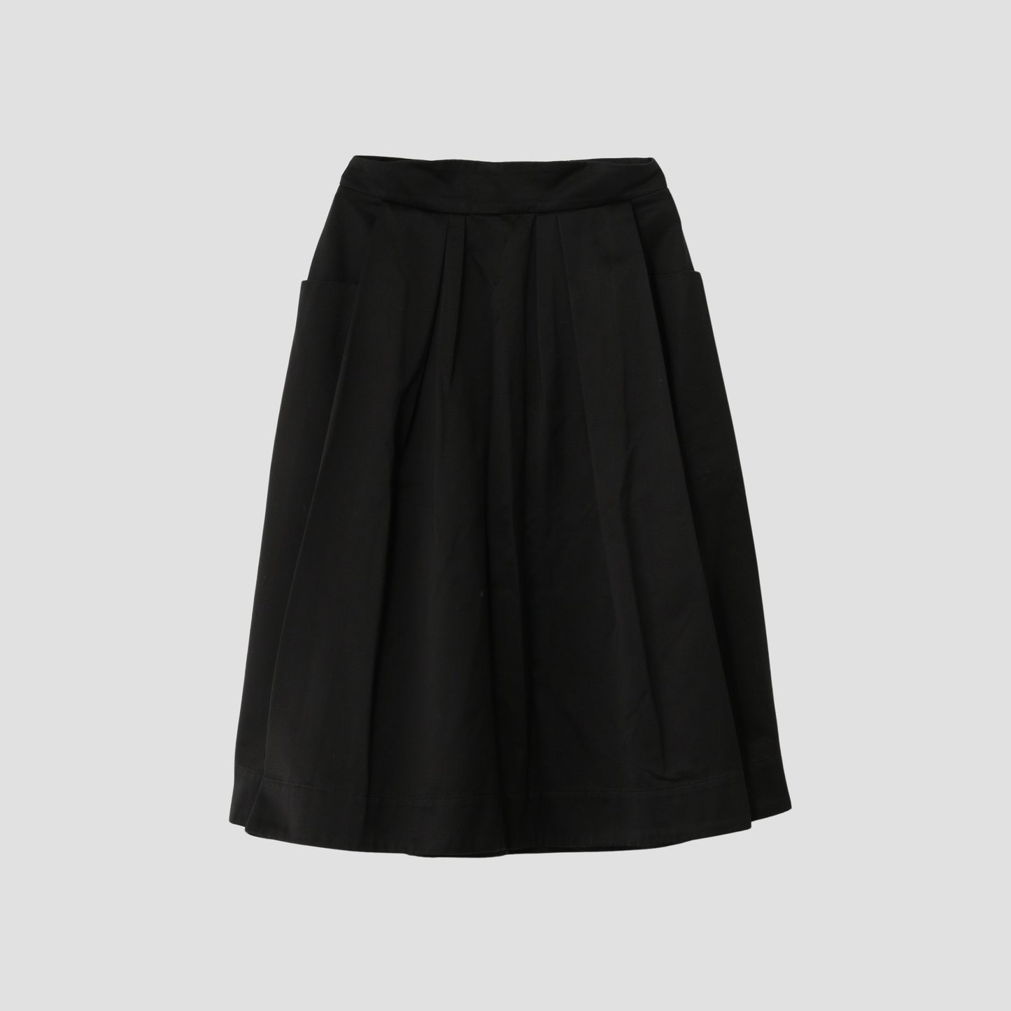 WASHED COTTON SATEEN SKIRT