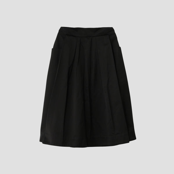 WASHED COTTON SATEEN SKIRT