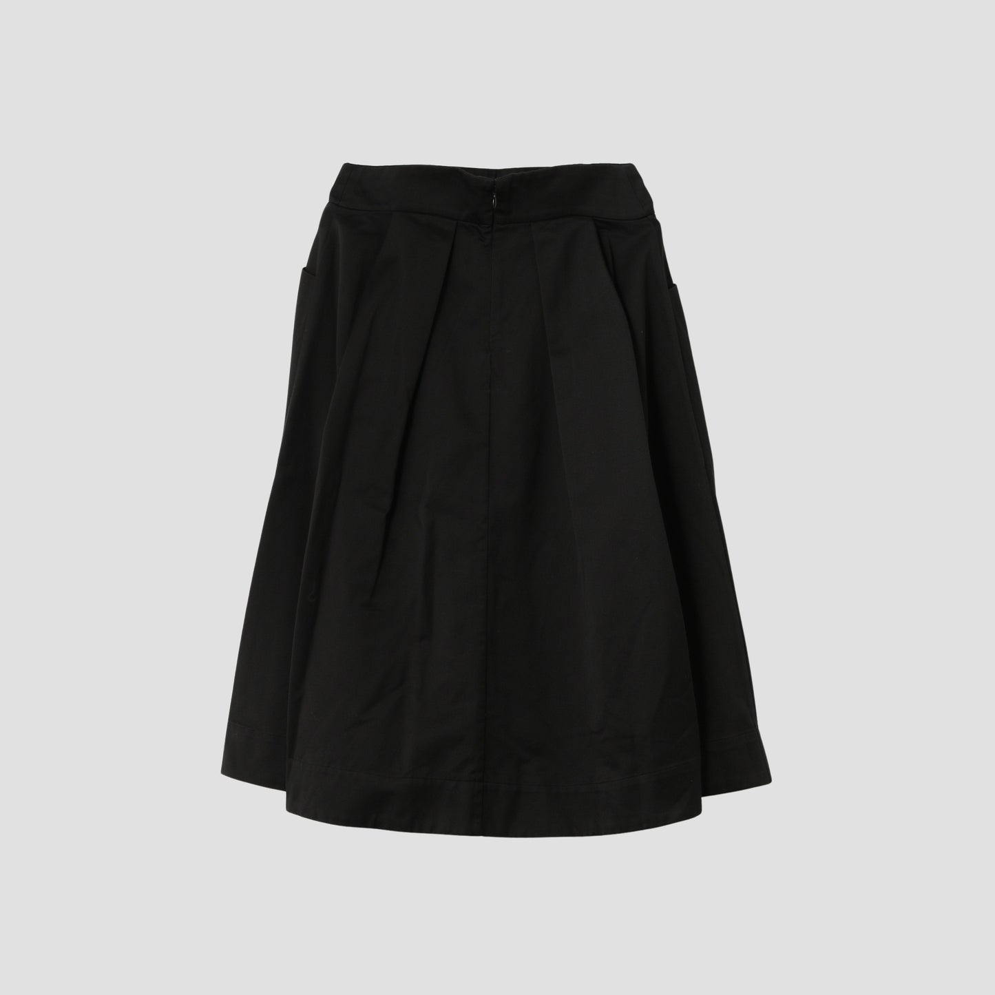WASHED COTTON SATEEN SKIRT