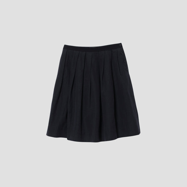 PLAIN WEAVE LINEN COTTON SKIRT