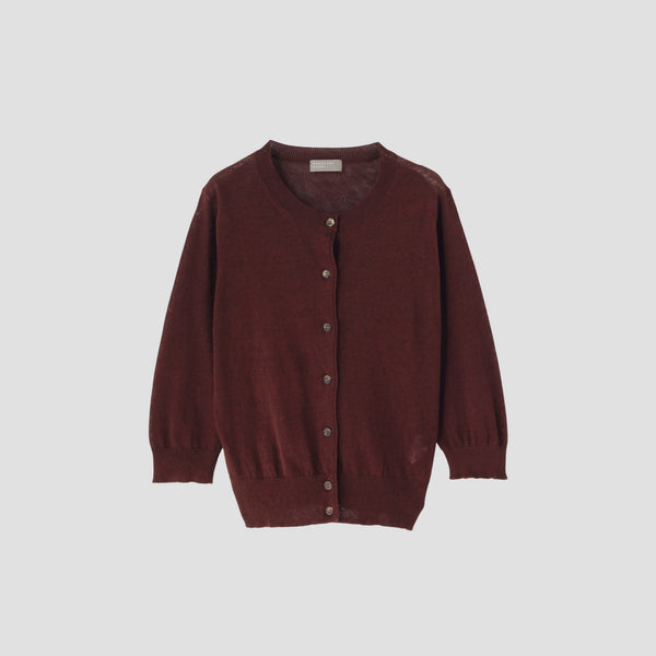 SUPERFINE LINEN CARDIGAN KNIT