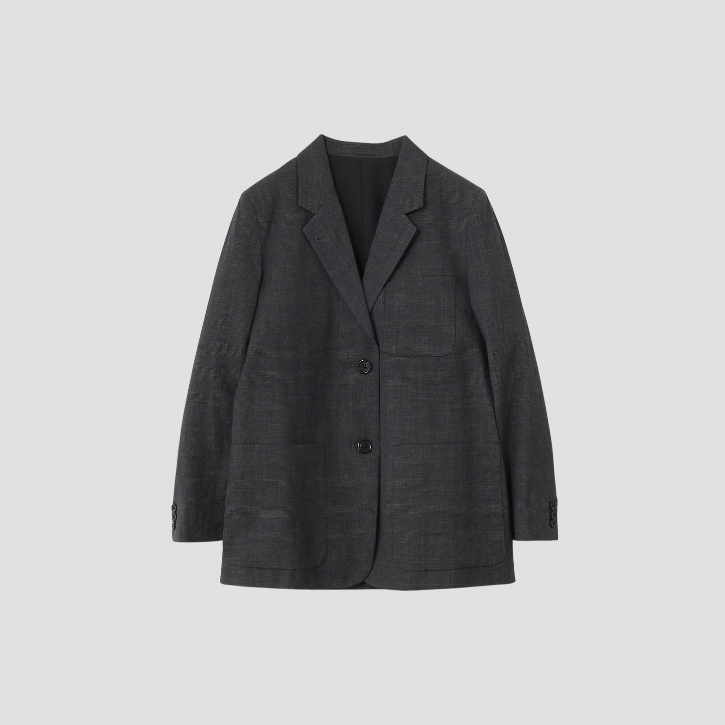 PRINCE OF WALES CHECK WOOL LINEN JACKET