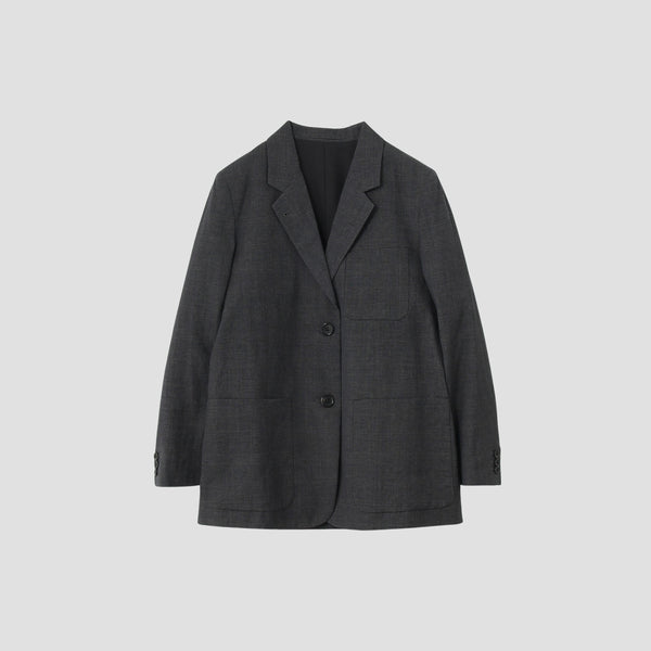 PRINCE OF WALES CHECK WOOL LINEN JACKET