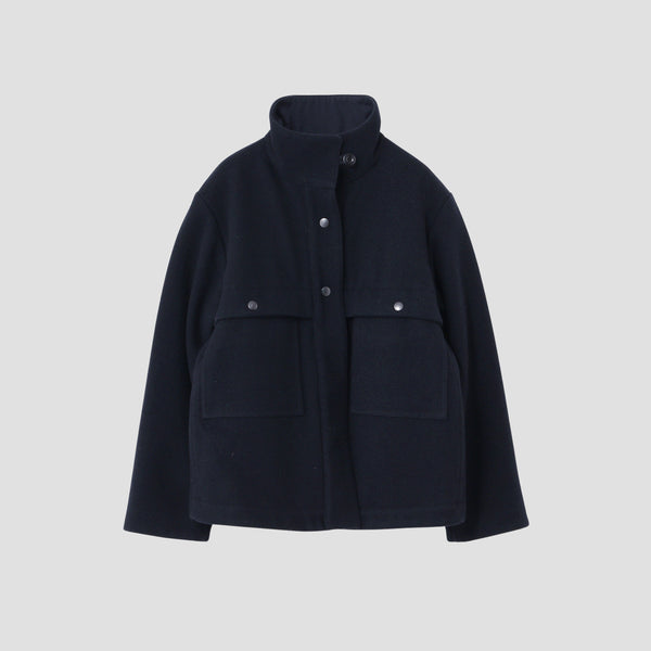 DENSE WOOL MELTON COAT