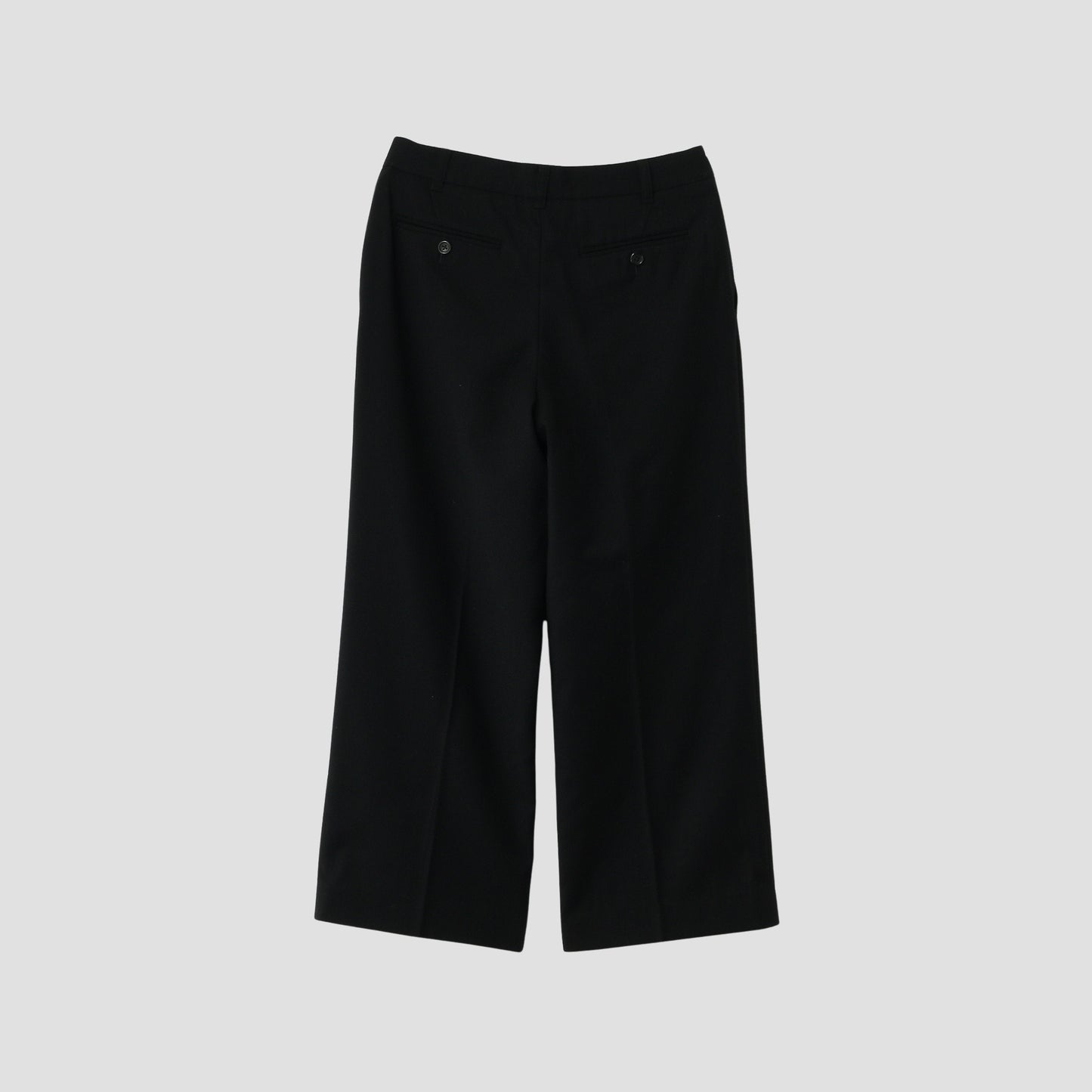 WOOL CASHMERE FLANNEL TROUSERS