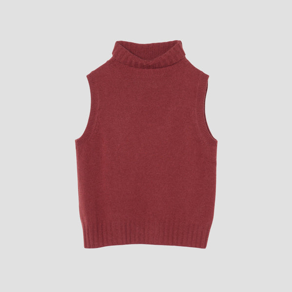 SLEEVELESS TURTLENECK KNIT