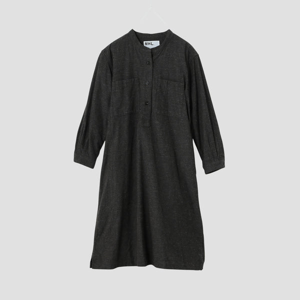 WOOL COTTON TWILL DRESS