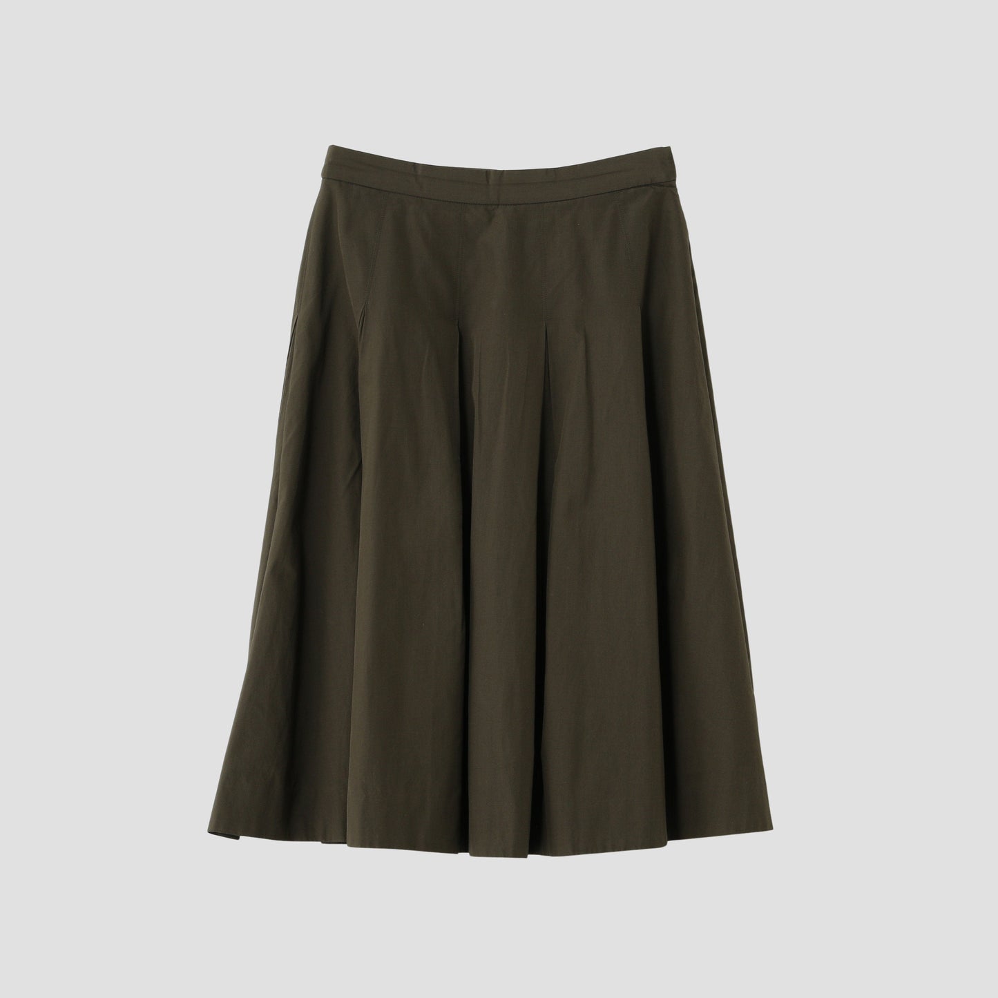 COTTON SILK POPLIN SKIRT