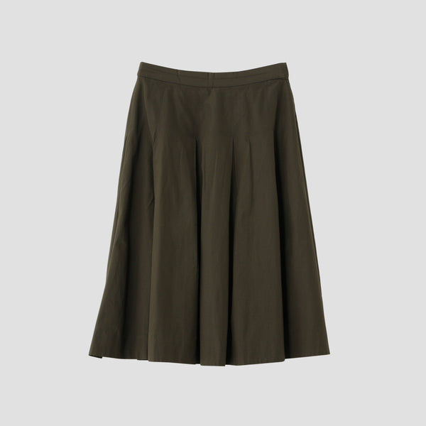 COTTON SILK POPLIN SKIRT