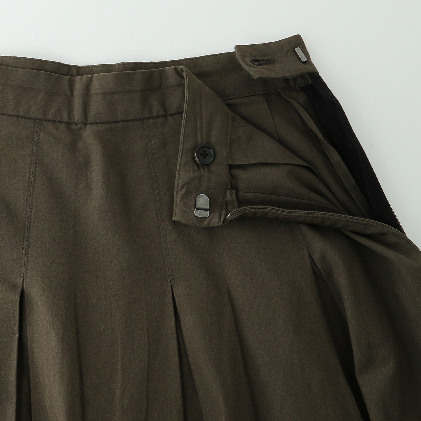 COTTON SILK POPLIN SKIRT