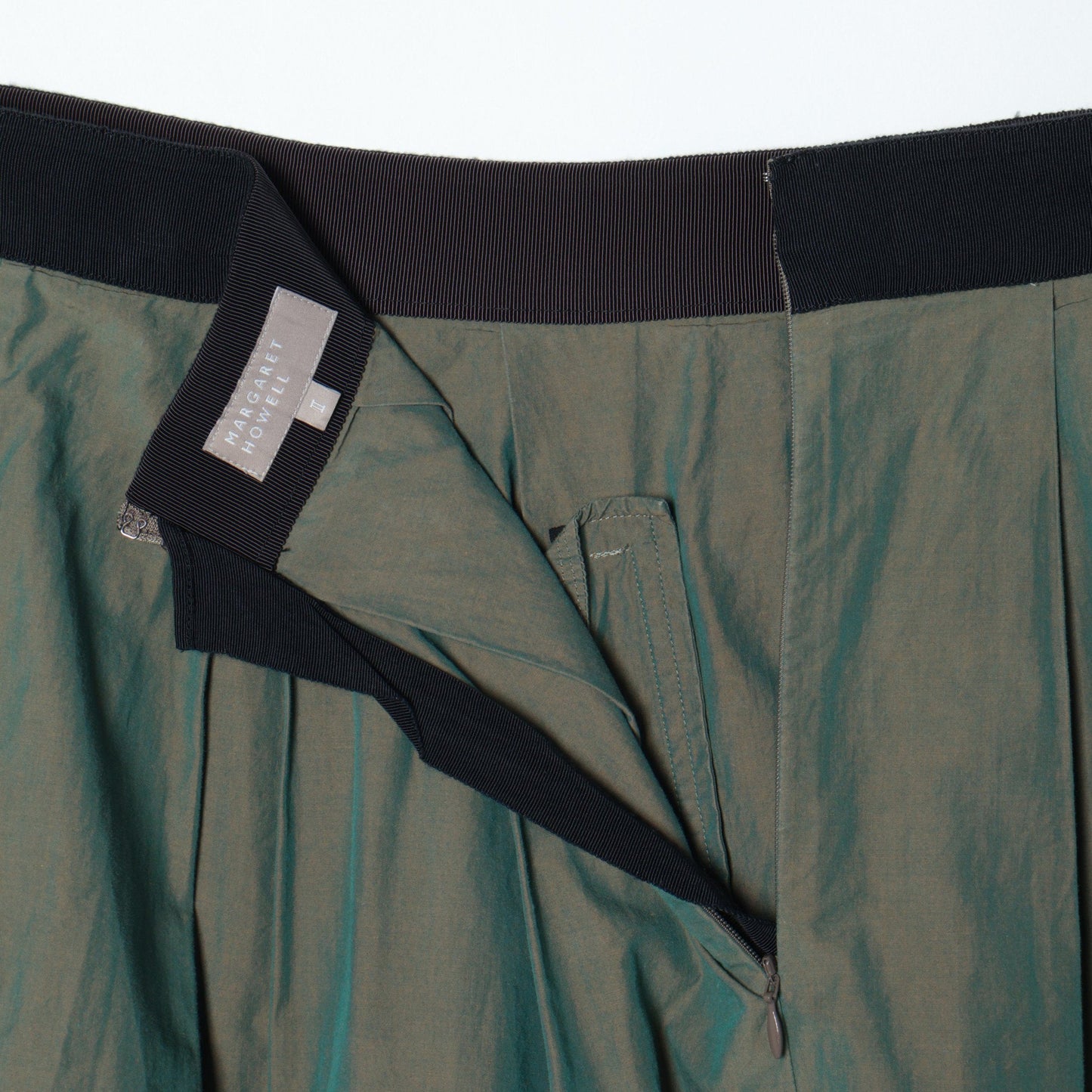 YARN DYED COTTON POPLIN SKIRT