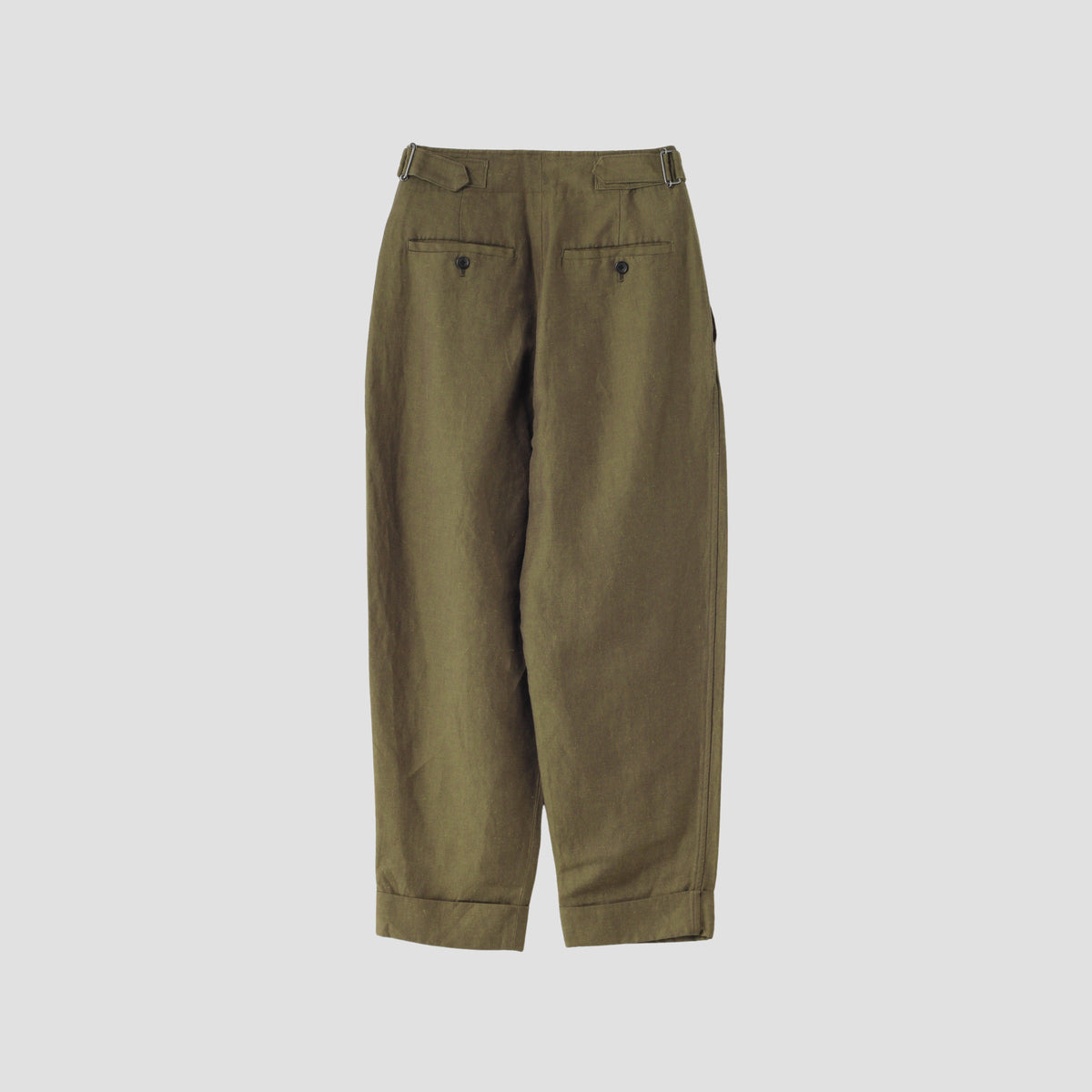 LINEN WOOL TWILL TROUSERS