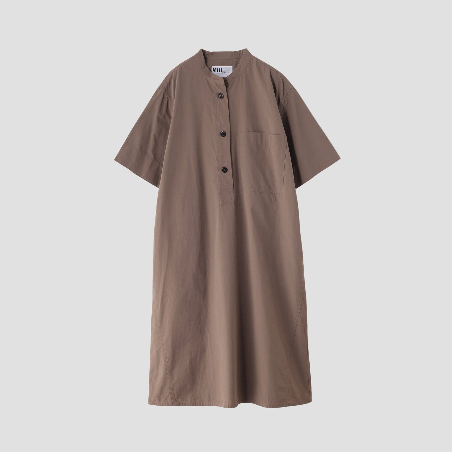 SANDED COTTON LINEN DRESS