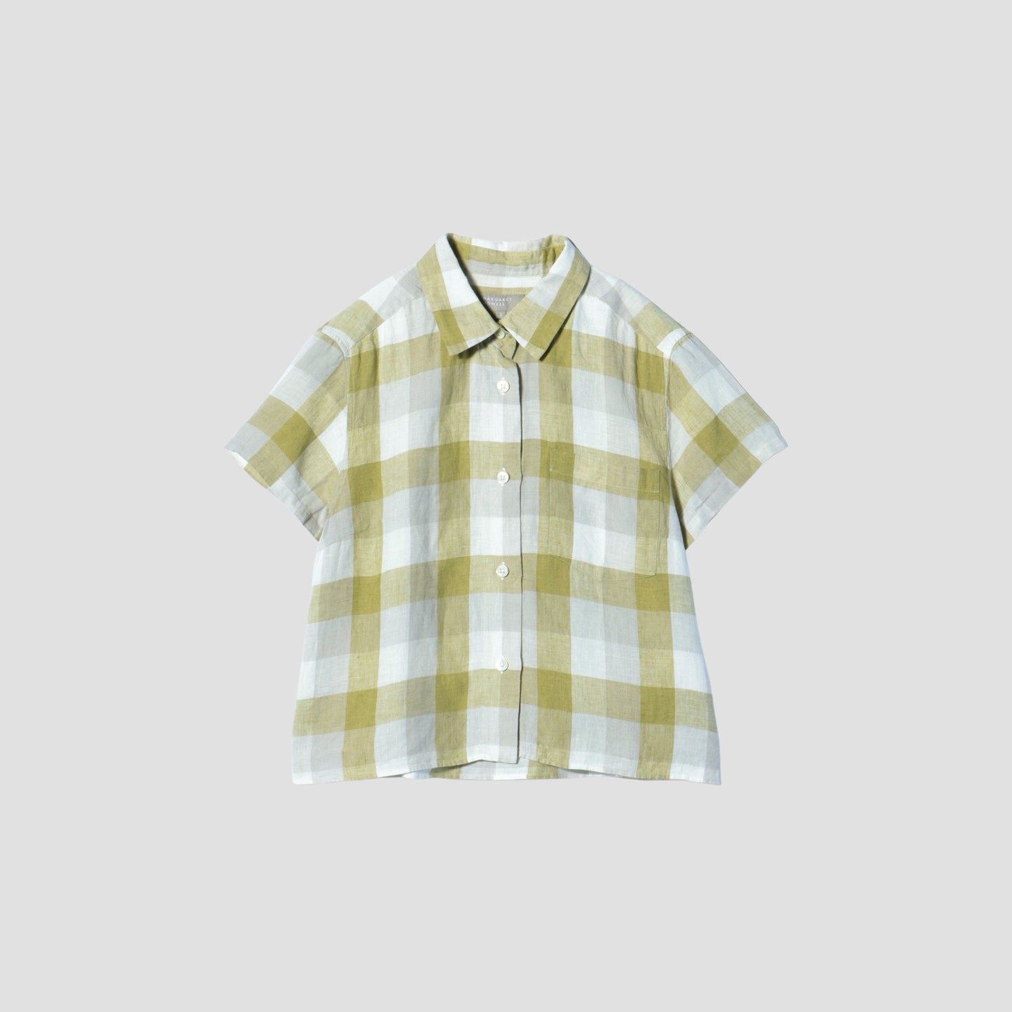 BLOCK CHECK LINEN SHIRT