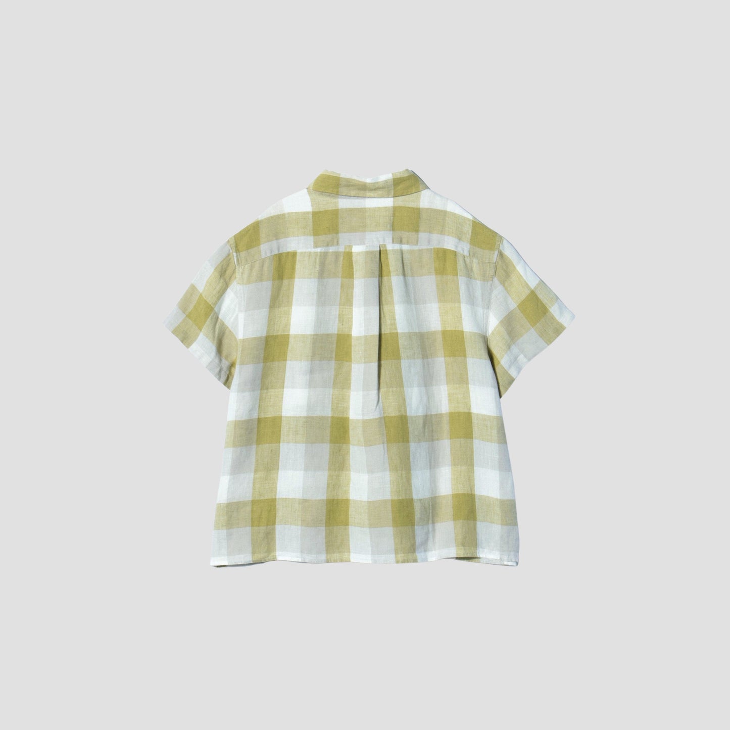 BLOCK CHECK LINEN SHIRT