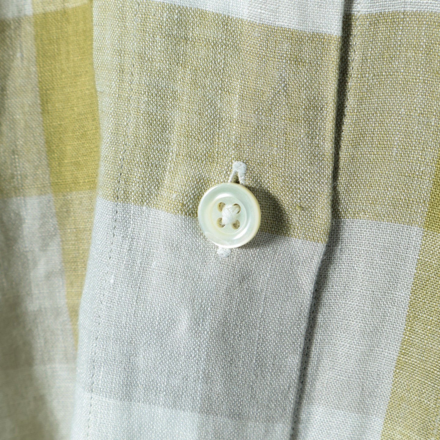 BLOCK CHECK LINEN SHIRT