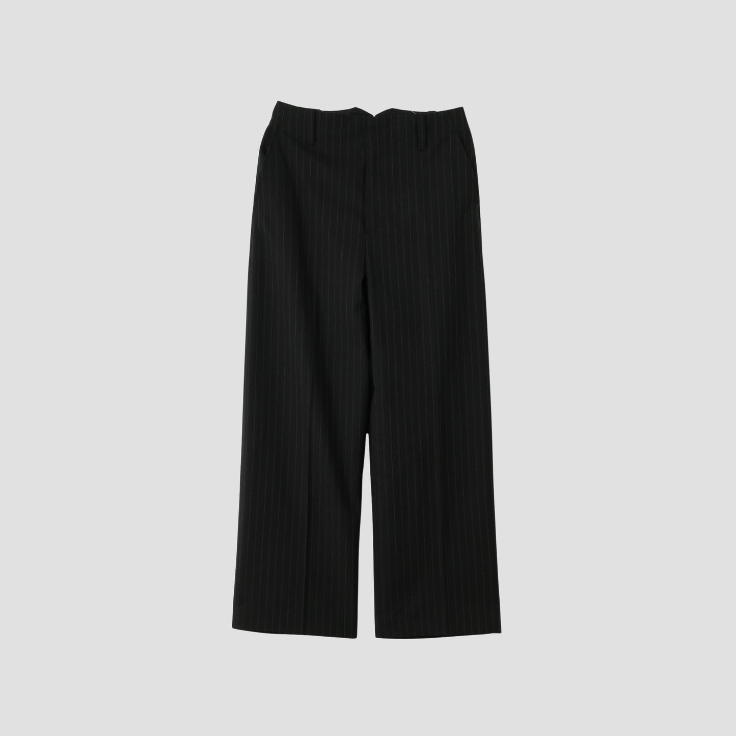 STRIPE WOOL PLAINWEAVE TROUSERS